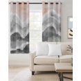 thumbnail image 3 of Gray Waves Coastal Blackout Curtains for Bedroom, Grey Ombre Summer Beach Oceans Room Darkening Window Drapes for Living Room, Thermal Insulated Grommet Curtains, 27.5x39 inch, 2 Panels, 3 of 9