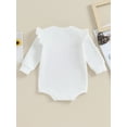 thumbnail image 4 of Bagilaanoe Newborn Baby Girl Valentines Day Romper Sweatshirt Long Sleeve Bodysuits Letter Print Pullover 3M 6M 9M 12M 18M Infant Casual Tee Tops, 4 of 8