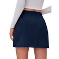thumbnail image 5 of Womens Corduroy Mini Skirt High Waisted Basic Casual A-Line Short Fall Winter Skirts XL, 5 of 10