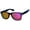 Purple Mirror, variant on Flat Retro Sunglasses - Black Frame / Red Lens