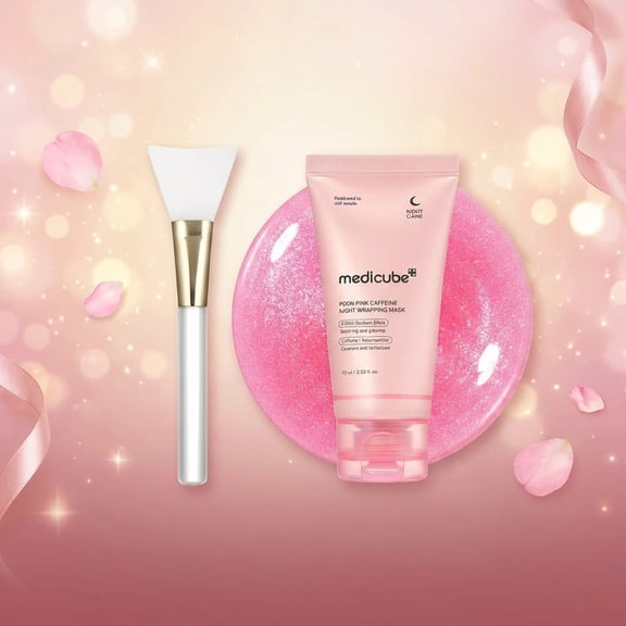Overnight Hydrating Face Mask with Silicone Applicator Brush – Skincare Set for Smooth, Refreshed Looking Skin (75ml)