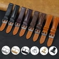 thumbnail image 5 of 20mm Tan Brown Leather Watch Band Men Quick Release Replacement Strap Soft Handmade Wristband Stainless Steel Buckle, Vintage Gift for Father's Day Dad Son Husband DH-202-20MM, 5 of 7