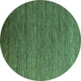 thumbnail image 1 of Ahgly Company Indoor Round Abstract Turquoise Blue Modern Area Rugs, 7' Round, 1 of 4