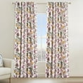 thumbnail image 4 of Topfinel Fancy Hummingbird Patterned Curtain,Pink Curtains for Living Room, Thermal Insulated Blackout Curtains for Bedroom, Floral Vintage Lemon Curtains 96 inch Length 2 Panels Set, 4 of 11