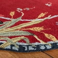 thumbnail image 3 of Safavieh Chelsea Lanford Animal Wool Area Rug, Burgundy, 8' x 8' Round, 3 of 9