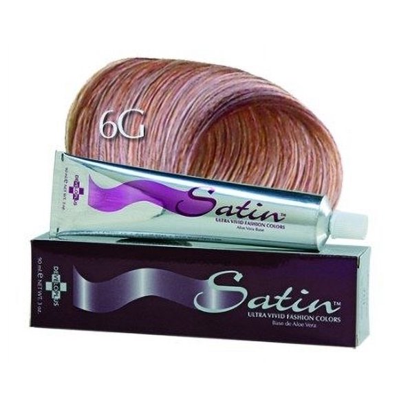Satin Ultra Vivid Fashion Colors, 6G Dark Golden Blonde Hair Dye, 3 Oz., Gold Series Permanent Hair Dye, Made With Soy Protein And Aloe Vera, Vegan & Cruelty Free