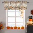 thumbnail image 5 of Kitchen Curtain Valances for Windows,Vintage Autumn Leaves Pumpkin Rod Pocket Small Valance Thanksgiving Maple Leaf,60"x18", 5 of 9