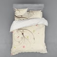thumbnail image 2 of Ambesonne Dragonfly Bedding Set 3 Pcs, Bouquet Shabby Plant, Twin XL, Tan Brown Pale Pink, 2 of 3