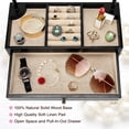 thumbnail image 3 of Sfugno Jewelry Organizer Stand Wood Basic Jewelry Drawer Storage Box with Double Rods & 6 Tier Jewelry Tree Stand Holder for Necklaces Bracelet Earring Ring, 3 of 6