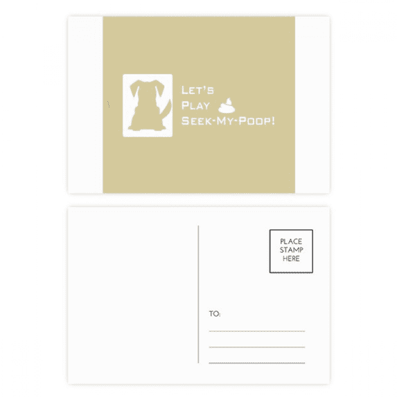 playful en retriever plays poop postcard set birthday mailing thanks greeting card