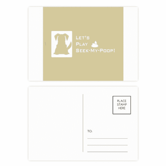 playful en retriever plays poop postcard set birthday mailing thanks greeting card