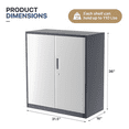 thumbnail image 2 of MoNiBloom Metal Cabinet, 36" Tool Steel Locking Cabinet with Doors, Garage Storage Systems Lockable File Cabinet for Home Office Classroom, Grey White, 2 of 10