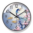 thumbnail image 1 of Reloj de pared con diseño de pavo real, 30 x 30 cm, silencioso, de plástico que no hace tictac, 1 of 1