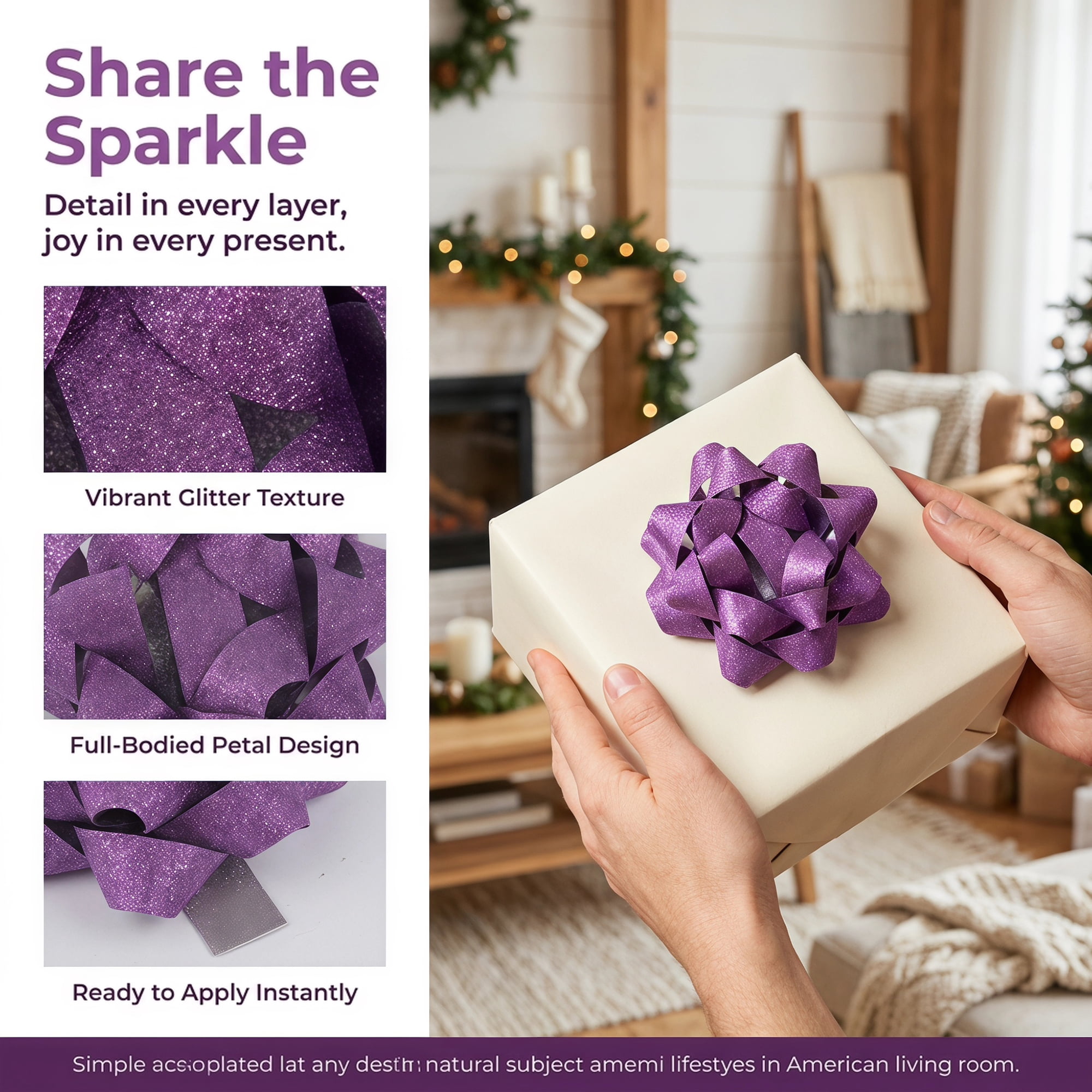Unique Bargains Pre-Made Gift Bows for Creative Gift Wrapping and Decoration Purple
