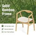 thumbnail image 4 of Gymax Leisure Bamboo Armchair Modern Accent Chair w/ Curved Back & Bamboo Structure, 4 of 9