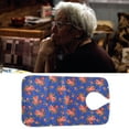thumbnail image 4 of Babero ajustable de algodón con estampado impermeable para adultos Protecor Azul, 4 of 7