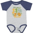 thumbnail image 3 of Inktastic First Birthday Safari Jungle Animals Boys or Girls Baby Bodysuit, 3 of 5