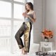 thumbnail image 5 of Fotbe Golden White Tiger Pantalones de Pijama para Mujer, Pantalones de Dormir, Pantalones Pj con Cordón y Bolsillos-Medium, 5 of 6