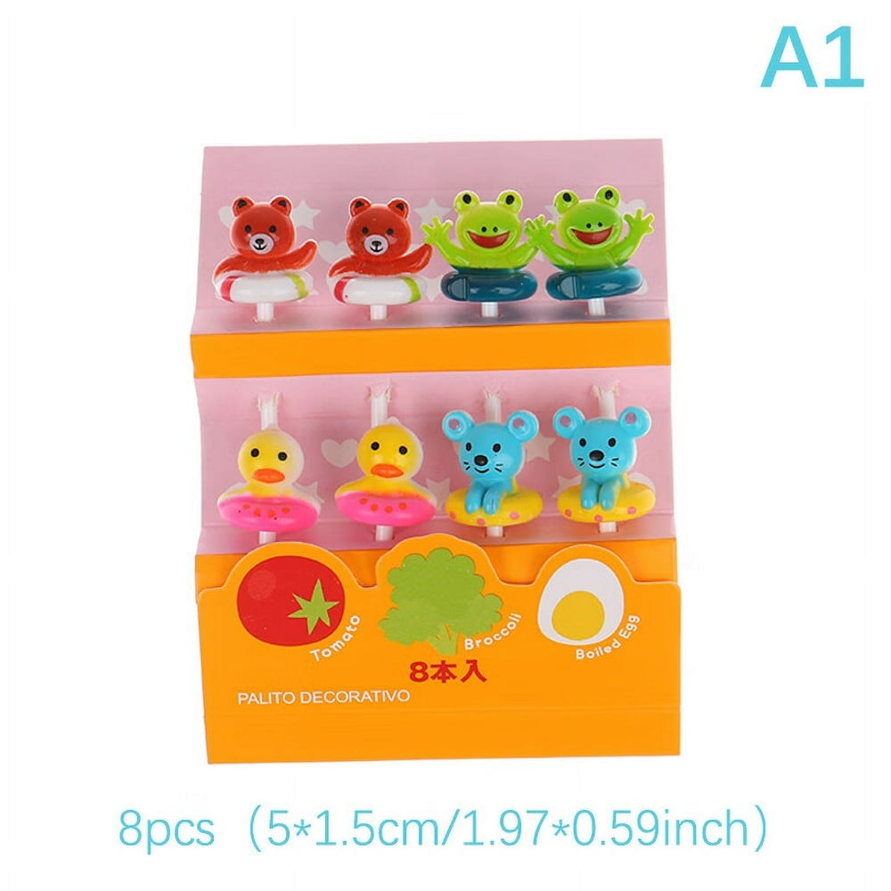 Lot De 30 Fourchettes Fruits Voiture En Plastique - Motif Dessin Animé, Taille 4,5 Cm - Pour Bento, Enfants, Pique-nique