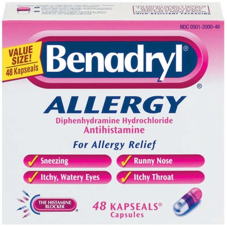 Warner Lambert Benadryl Allergy, 48 ea