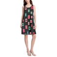 thumbnail image 2 of FORMRS Summer Dress for Women Loose U Neck Sleeveless Midi Beach Sundresses with Pockets, Red Block Pattern, 2 of 8