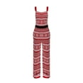 thumbnail image 6 of Outfmvch Jumpsuits for Women Rompers for Women Christmas Knitted Overalls Pants Loose Christmas Snowflake Knitted Jumpsuit Baggy Jeans Red XL, 6 of 8