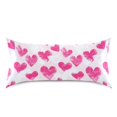 thumbnail image 3 of Haosy Satin Pillowcase for Hair and Skin Standard Cooling Silk Pillow Case with Envelope Closure Pink White Hand Drawn Hearts 20"x26", 3 of 9