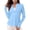 #0043-Blue, variant on Womens Athletic Long Sleeve Shirts UPF 50+ Sun Protection Crew Neck Solid Color Quick Dry Moisture Wicking Cool Comfort Activewear Tops