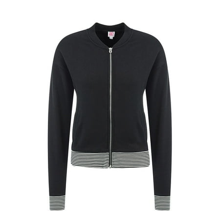 JUICY BY JUICY COUTURE Women's Gothic Track Jacket, Pitch Black