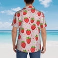 thumbnail image 6 of Strawberry Hawaiian Shirts For Men, Summer Short-Sleeve Relaxed-Fit Button-Down Shirts 3x-Large, 6 of 9