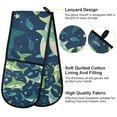 thumbnail image 2 of Yayeee Double Oven Mitt Kitchen Heat Resistant Baking 35" x7" Quilted Glove, Sharks Pattern, 2 of 6