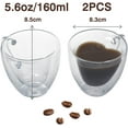 thumbnail image 2 of Kitchenexus Glass Espresso cups, Set of 2 5oz Double Wall Thermo Insulated Glass Espresso Shot Cups Set with Handle, Espresso Mug, Coffee Cups for Espresso and Cappuccino, Great Gift for Coffee Lover, 2 of 14