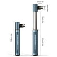 thumbnail image 3 of pitrice Mini Bicycle Pump Aluminum Alloy Portable Ball Road Bike Tire Inflator Non-slip Dual Valve Tyre Inflatable Pumps Type 2 1Set, 3 of 6