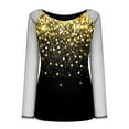 thumbnail image 4 of DPTALR Blouse T-shirt à Manches Longues en Dentelle Imprimée Décontractée pour Femmes, 4 of 5