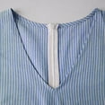 thumbnail image 5 of CHGBMOK Womens Striped Maxi Linen Dress V Neck Casual Sleeveless Long Dress Flowly Beach Vacation Casual Dress, 5 of 7