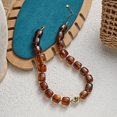 thumbnail image 6 of NICKSUN Vintage Dopamine Chunky Square Acrylic Bead Choker Necklace, Handmade Marbled Resin Statement Collar with Irregular Gold Metal Accent, Trendy Vacation Fashion Neck Jewelry, 6 of 8