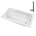 thumbnail image 5 of Streamline N-4240-733-BNK 66 in. x 34 in. Acrylic Soaking Drop-In Bathtub in Glossy White, With External Drain in Brushed Nickel, 5 of 13