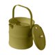 thumbnail image 5 of Cubo de basura para desechos de té, bote de basura para accesorios de mesa de ceremonia, grande, portátil con Verde, 5 of 9