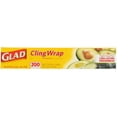 thumbnail image 4 of Glad Cling Wrap Clear Plastic Wrap, 200 Sq Ft (Pack Of 3), 4 of 4