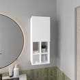 thumbnail image 2 of FM FURNITURE Two Wall-Mounted Bathroom Cabinet with Open an Closed Storage White, 2 of 6