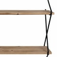 thumbnail image 2 of Stratton Home Decor Industrial 2 Tier Metal Wire and Wood Wall Shelf, 2 of 6