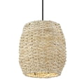 thumbnail image 2 of Golden Lighting Cheyanne 1-Light Modern Metal Pendant in Matte Black/Natural, 2 of 2