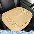 thumbnail image 6 of Leather-Look Car Seat Cushion, Sandwich Mesh Breathable Pad Non-Slip Design (19x18x0.8in), 6 of 6