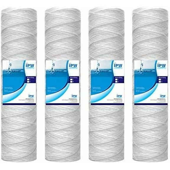 Compatible for WHKF-WHSW String Wound 5 Micron Sediment Water Filters - 4-Pack
