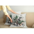 thumbnail image 2 of Ambesonne Cat Throw Pillow Cover 2 Pack, Kitty in a Noble Pose Bohemian, 16", Grey Green Pale Rust, 2 of 7