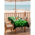 thumbnail image 2 of Outdoor Tablecloth with Umbrella Hole for Patio/Picnic/Party/Camping, Green Video Game Waterproof Table Cloth Rectangle Table Cover Washable, Black Modern Text Graffiti Brick (52"x 70"), 2 of 9
