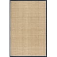 thumbnail image 3 of SAFAVIEH Natural Fiber Arbor Bordered Area Rug, Natural/Navy Blue, 6' x 9' - Coastal Design, Natural & Navy Blue, Seagrass, Ideal for Entryway, Kitchen, Living Room, Office, 3 of 12