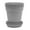 Grey, variant on Mintra Garden - 11cm Round Garden Pots 4pk - (11cm Diameter - 4.3inD x 4inH)