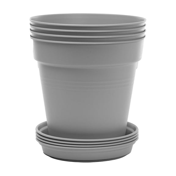 Mintra Garden - 11cm Round Garden Pots 4pk - (11cm Diameter - 4.3inD x 4inH)