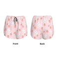 thumbnail image 6 of Sigee Rabbit And Peach for Women's Athletic Shorts High Waisted Running Shorts Pocket Sporty Short Gym Elastic Workout ShortsSmall, 6 of 9